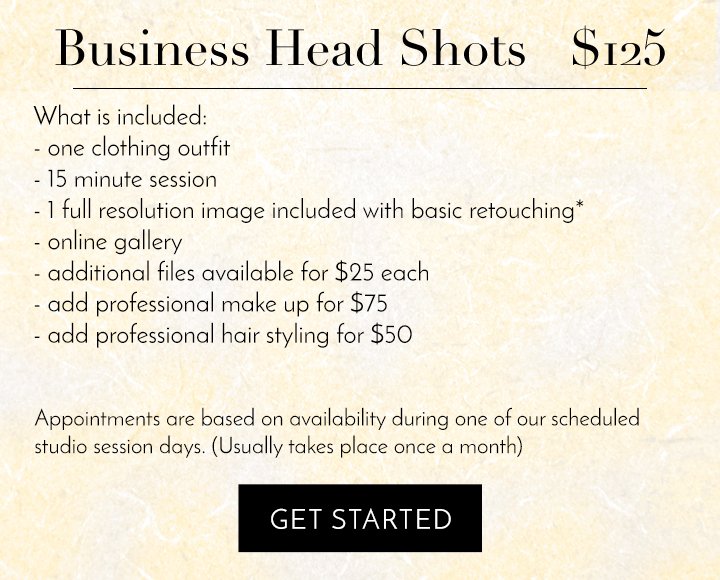Business Head Shots   $125.00