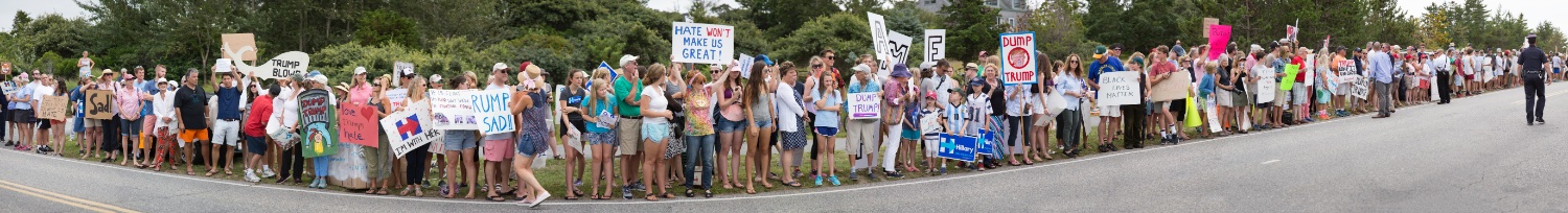 Nantucketers Protest Trump's Arrival to the Island for a Private Fundraising Event