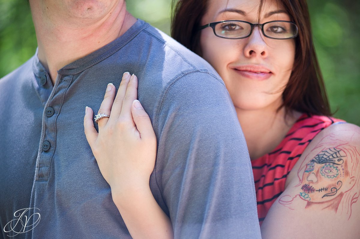 engagement detail photo, engagement ring photo, Engagement photo and pet