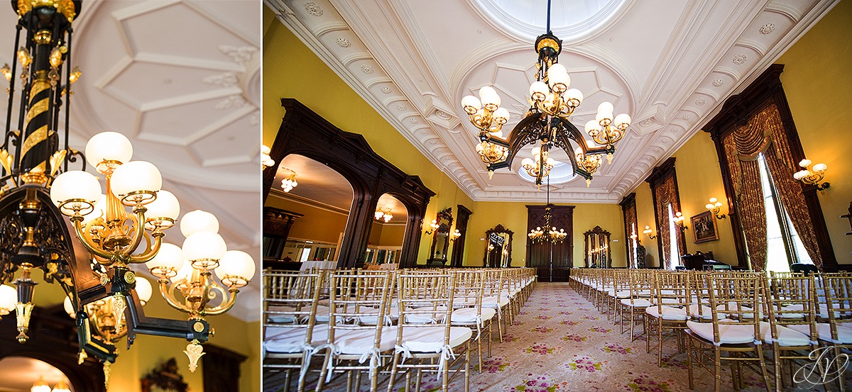 beautiful details of canfield casino ceremony setup