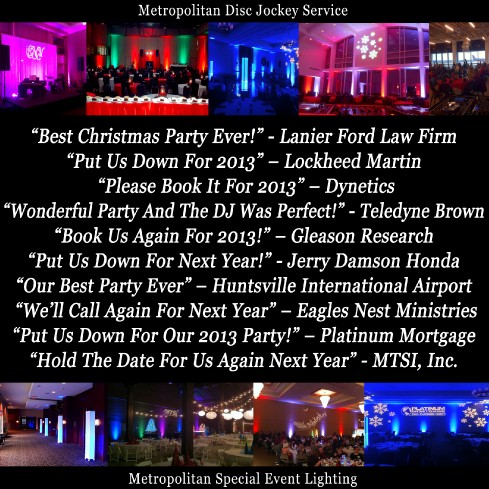 Christmas Lighting Holiday DJ Metropolitan Huntsville AL