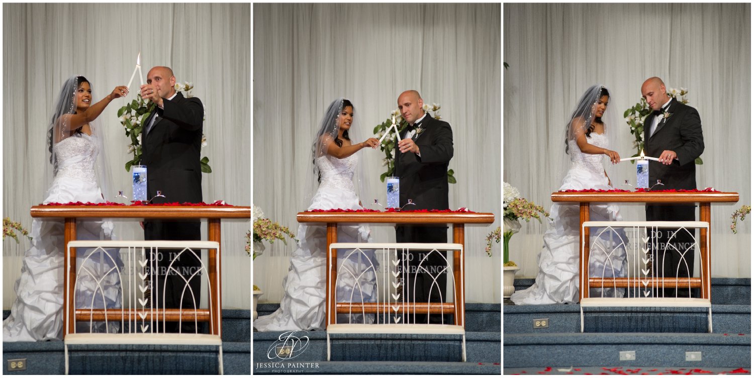 albany wedding, schenectady wedding, bride and groom candle lighting ceremony, unity candles