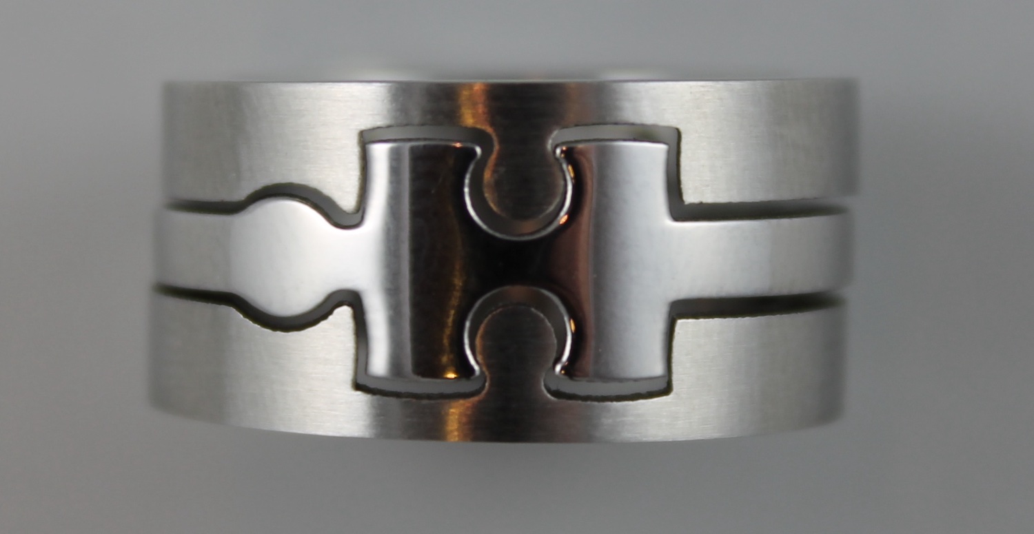 stainless steel puzzle ring