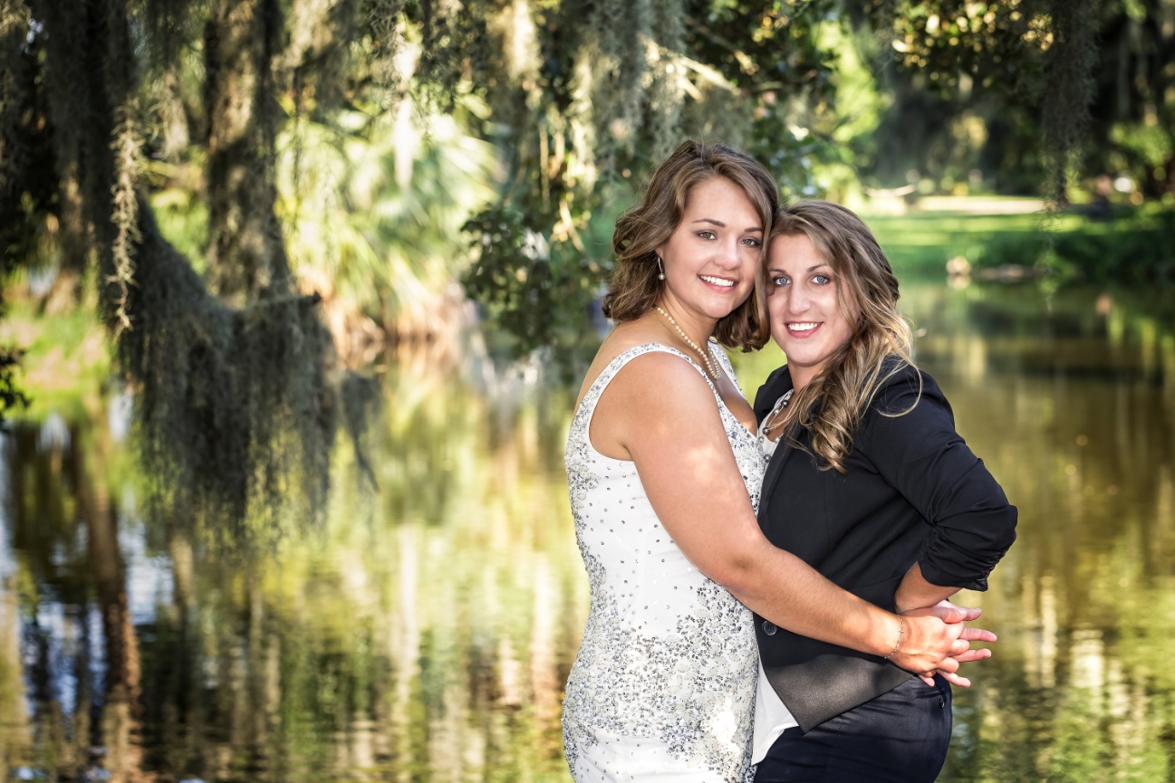 Beautiful LGBT Couple in New Orleans City Park
