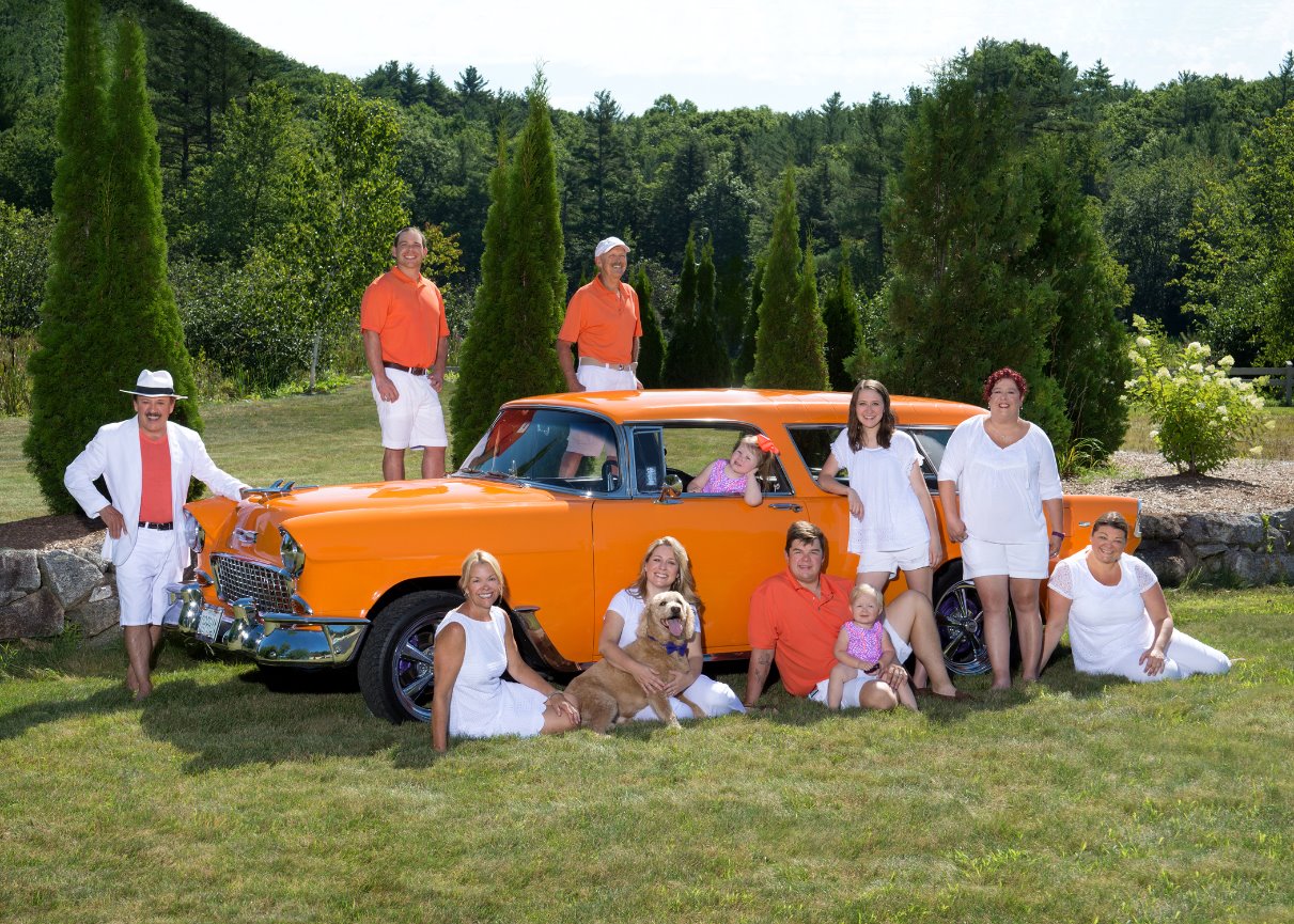 Family Portrit with Classic Car Meredith NH