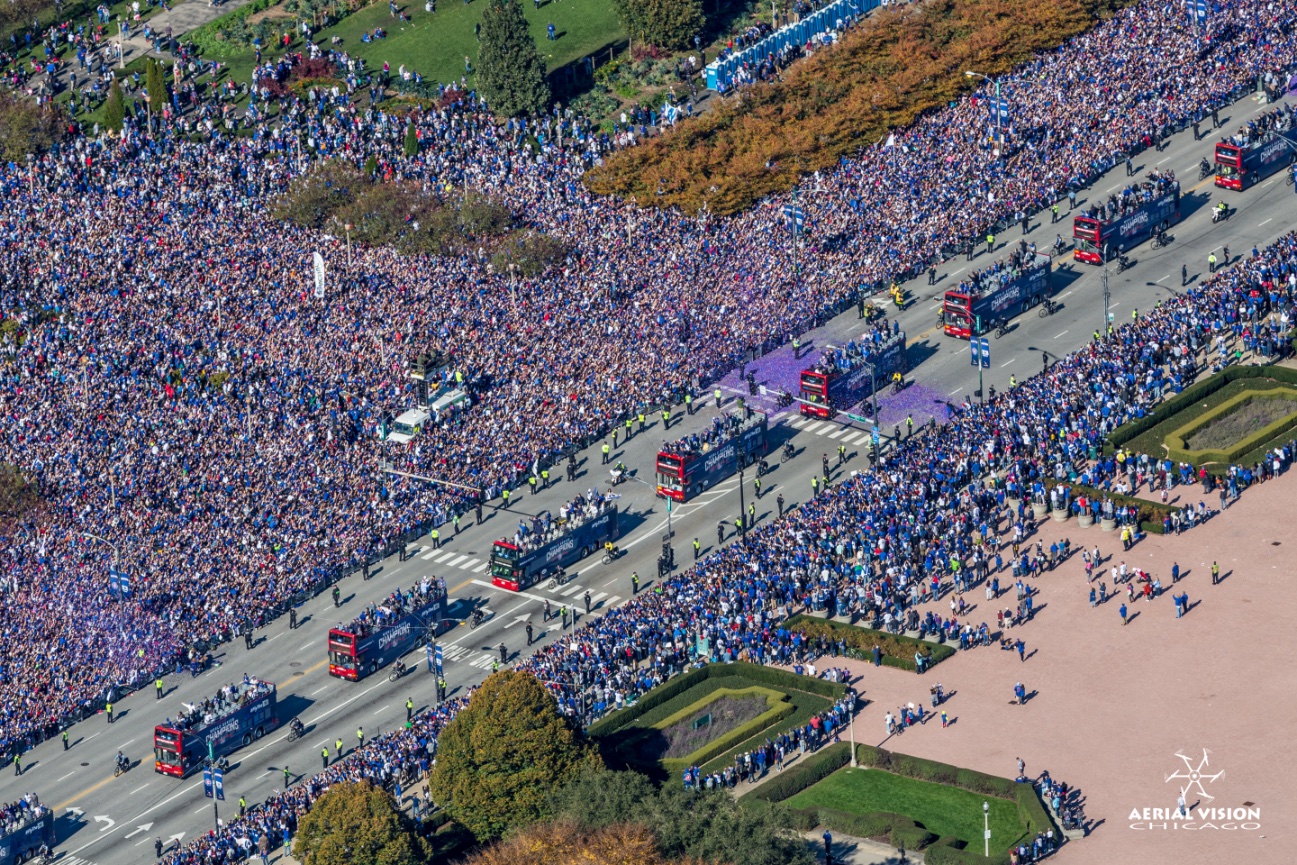 Chicago Cubs Parade 2016 Aerial Vision Chicago Productions