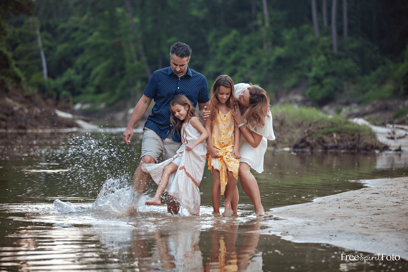 Creek Session Family Photographer Spring TX