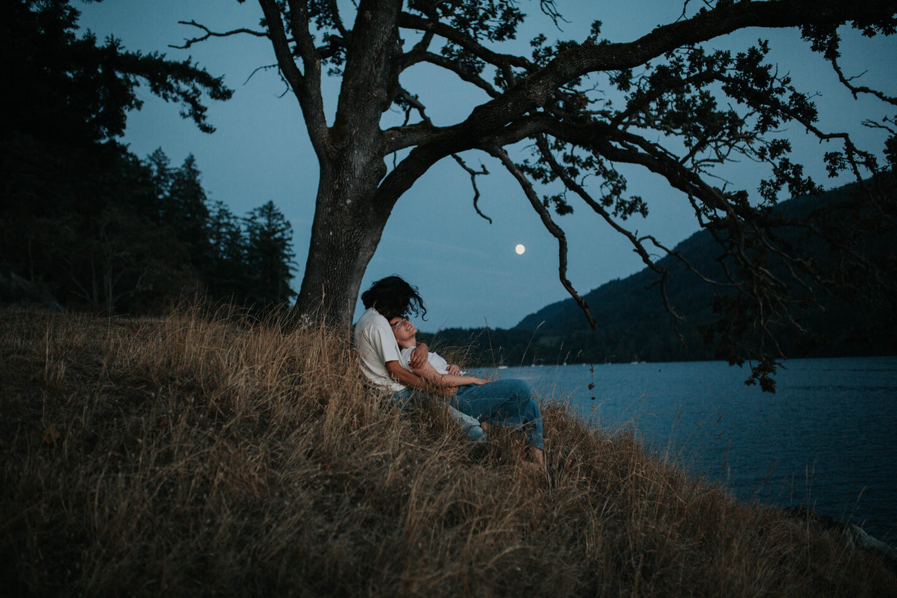 Romantic Full Moon Engagement Session by Billie Woods Photography