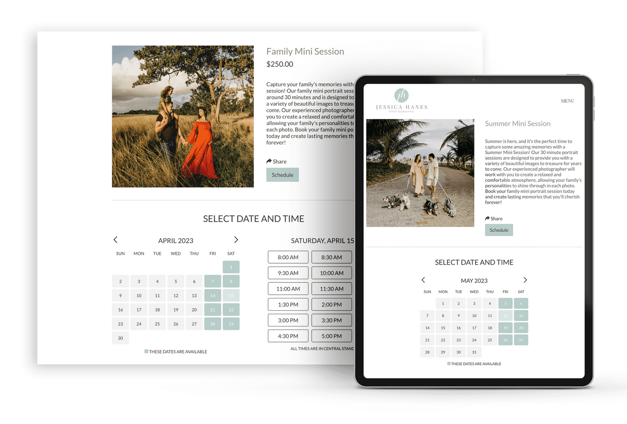 Mini Session Scheduling Made Easy: Book Out Every Spot with PhotoBiz Scheduler
