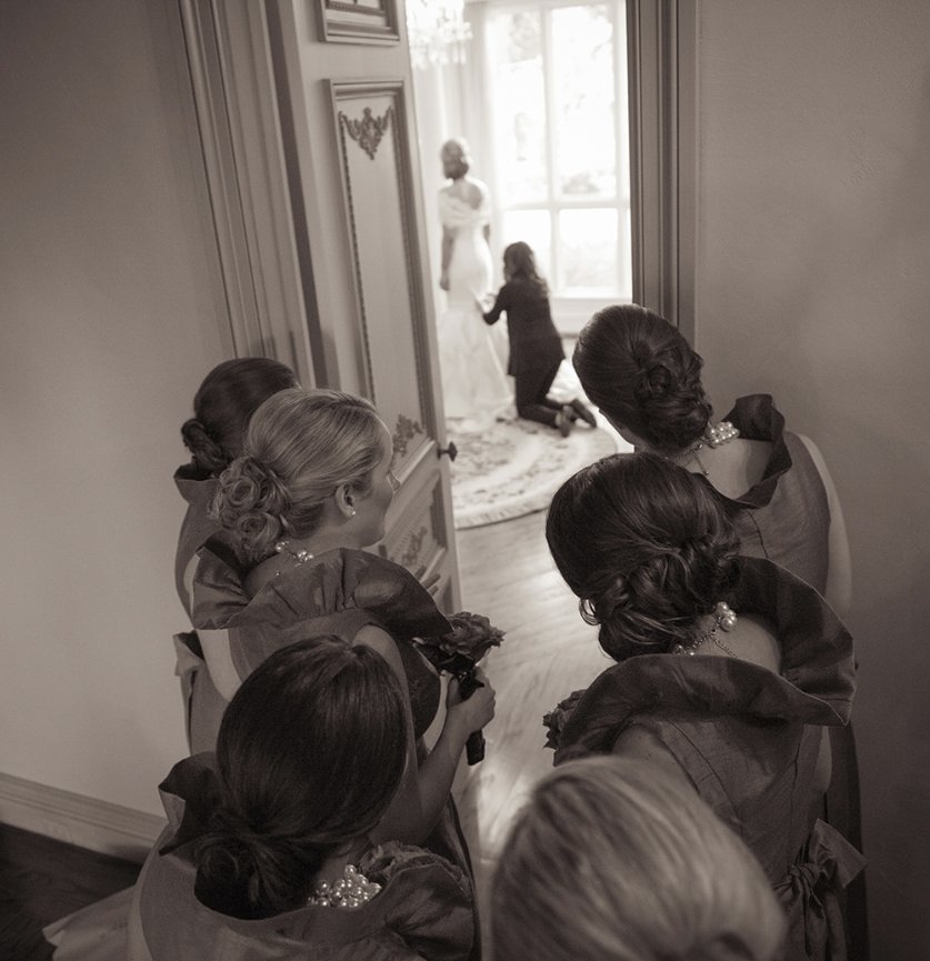 Bride gets ready at Pebble Beach house