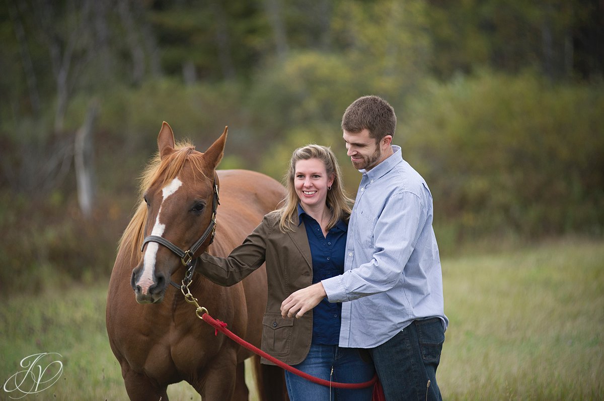 Saratoga Springs Engagement Photographer, Albany Engagement photography, Newly engaged photos, Saratoga portrait photographer, couple with horse photo