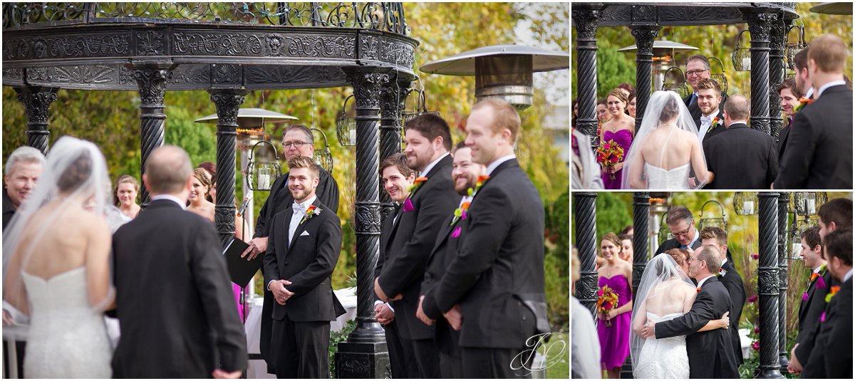 groom seeing bride for the first time during ceremony glen sanders mansion wedding