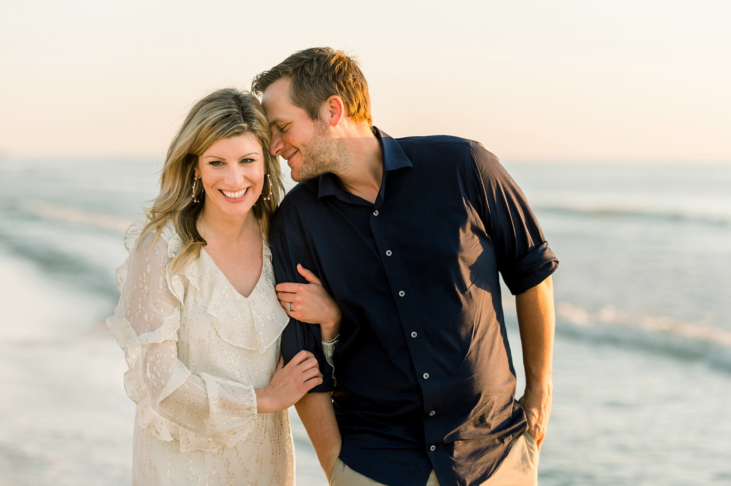 couple walking arm in arm on beach, Naples, Florida couples photography, Ryaphotos