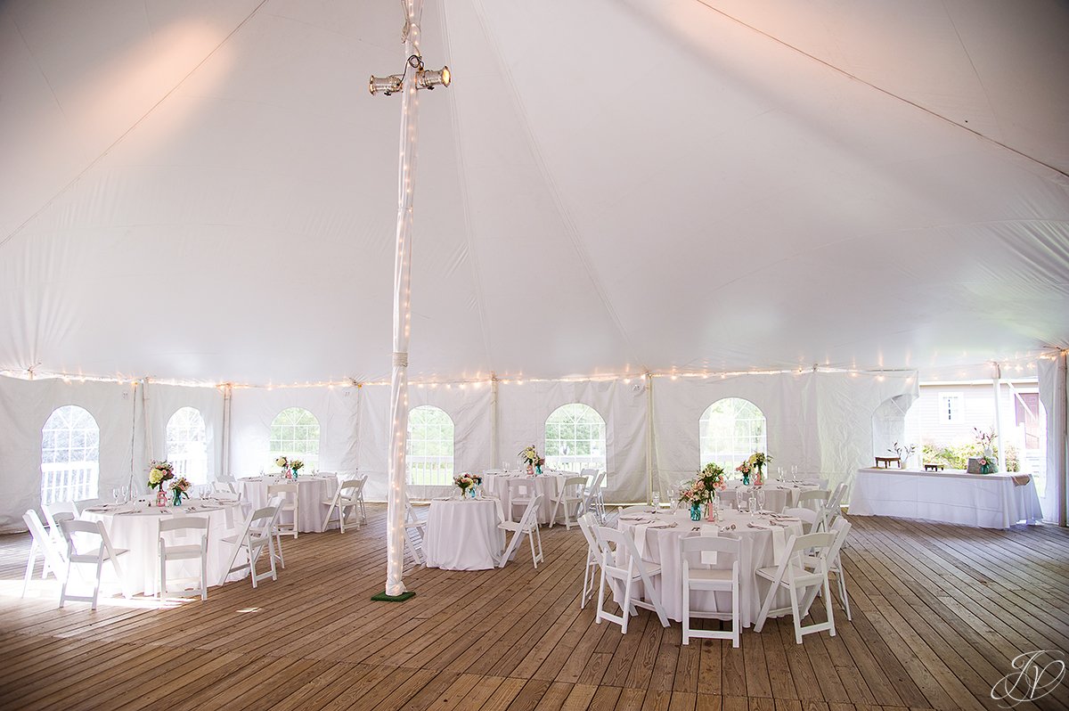 vintage reception details, tent reception