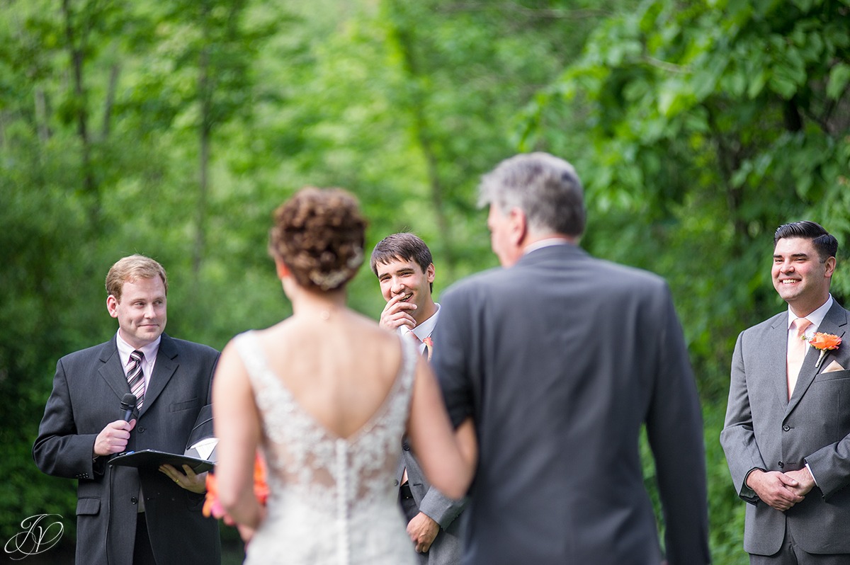 emotional moment when groom sees bride for the first time