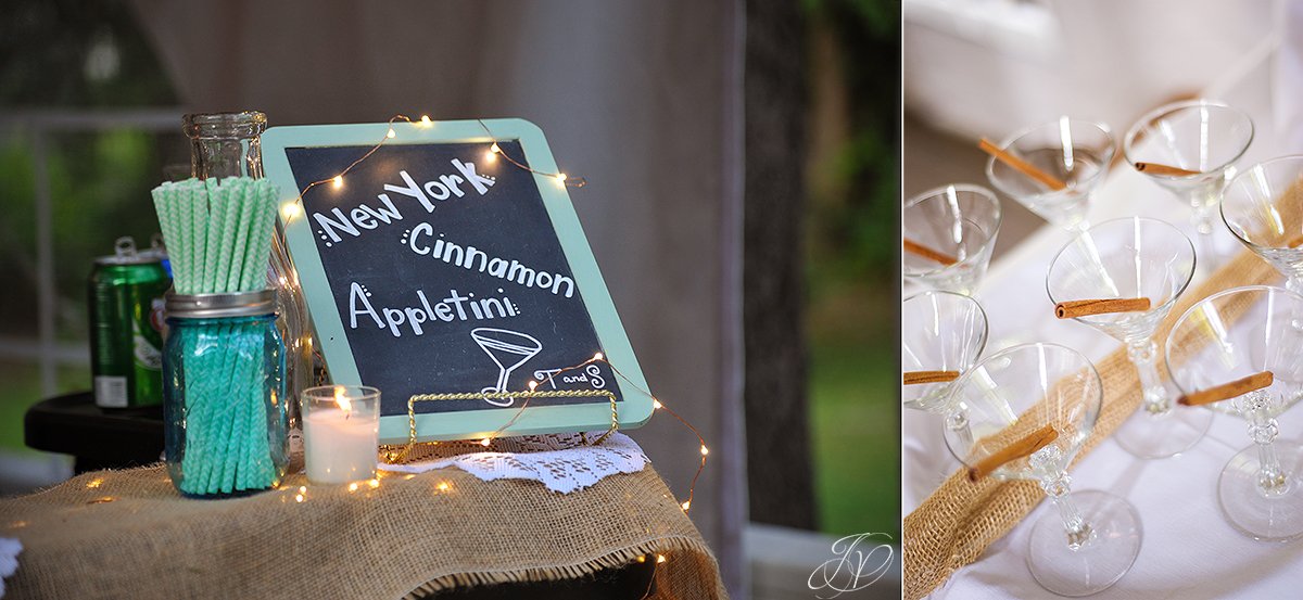 vintage reception details, tent reception