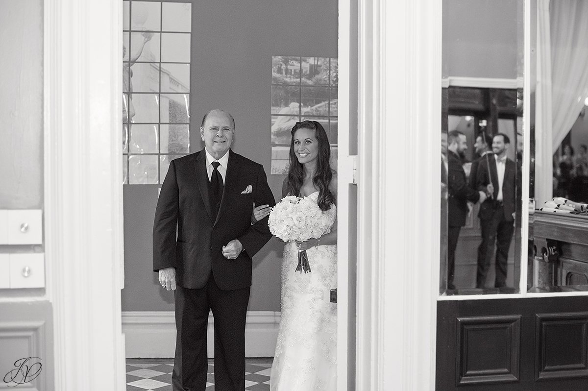 emotional moment with dad and bride at ceremony