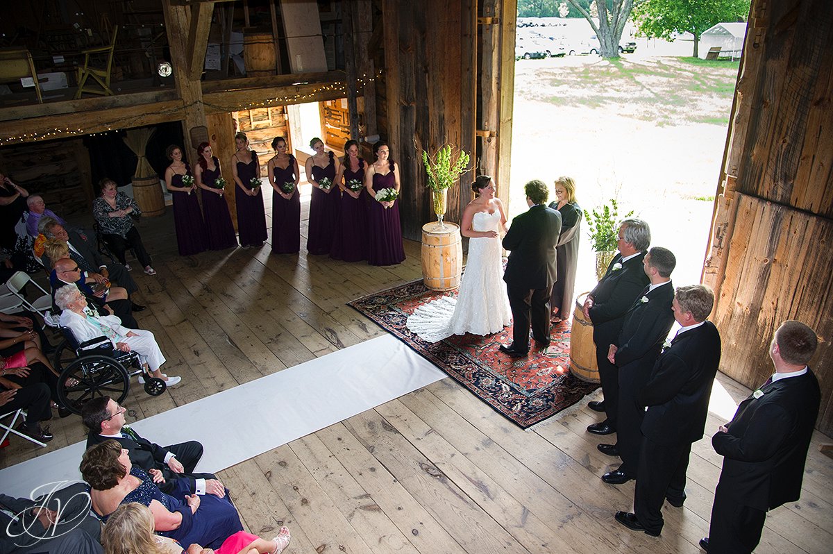 barn ceremony photo, wedding at mabee Farms, mabee farms historic site, Schenectady Wedding Photographer, Key Hall Proctors reception