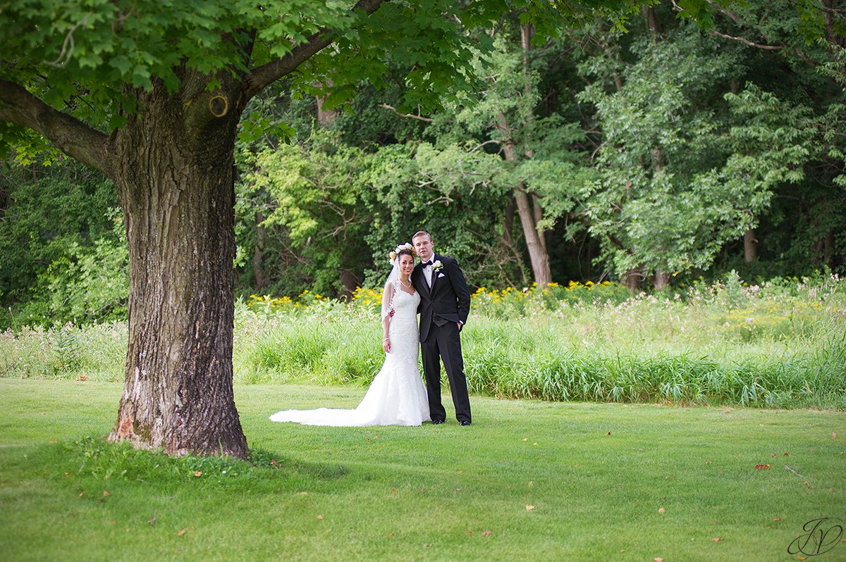bride and groom at normanside country club