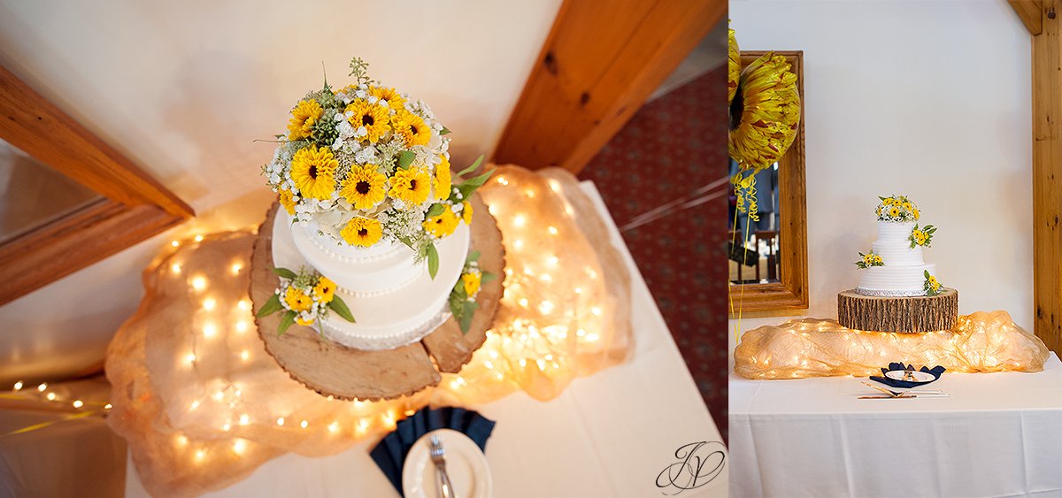 reception details at ceremony Timberlodge at Arrowhead Golf Club