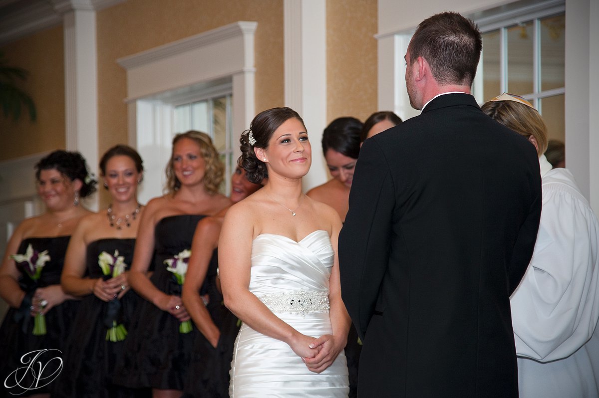 wedding ceremony photo, bride and groom at alter photo, The Glen Sanders Mansion, Albany Wedding Photographer