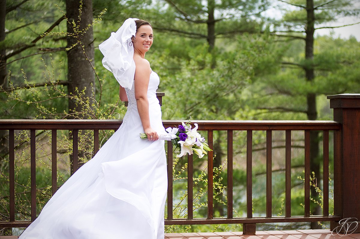 photo of a bride in the adirondacks
