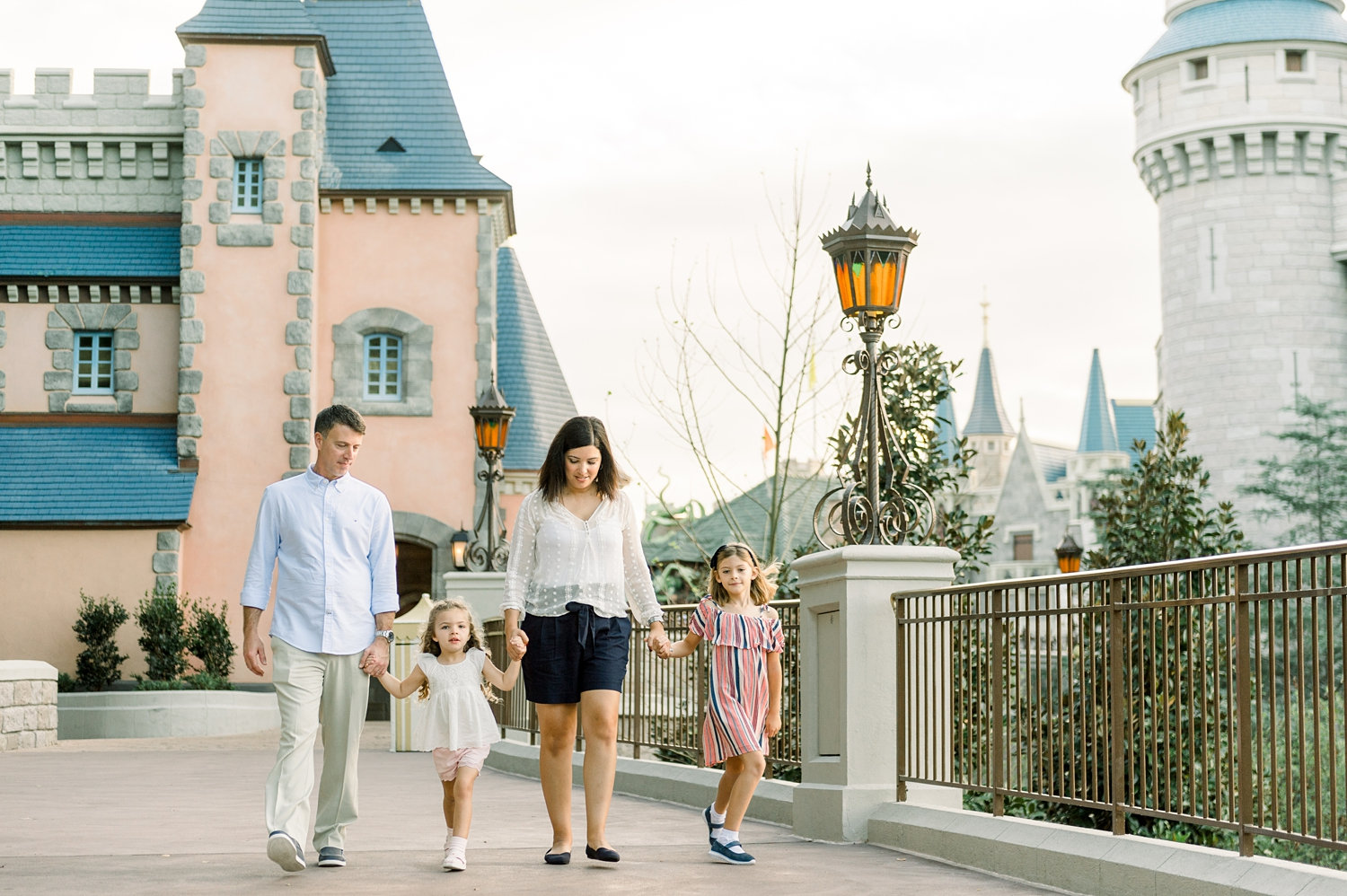 family walking in Fantasyland, Magic Kingdom, Disney World, Magic Session