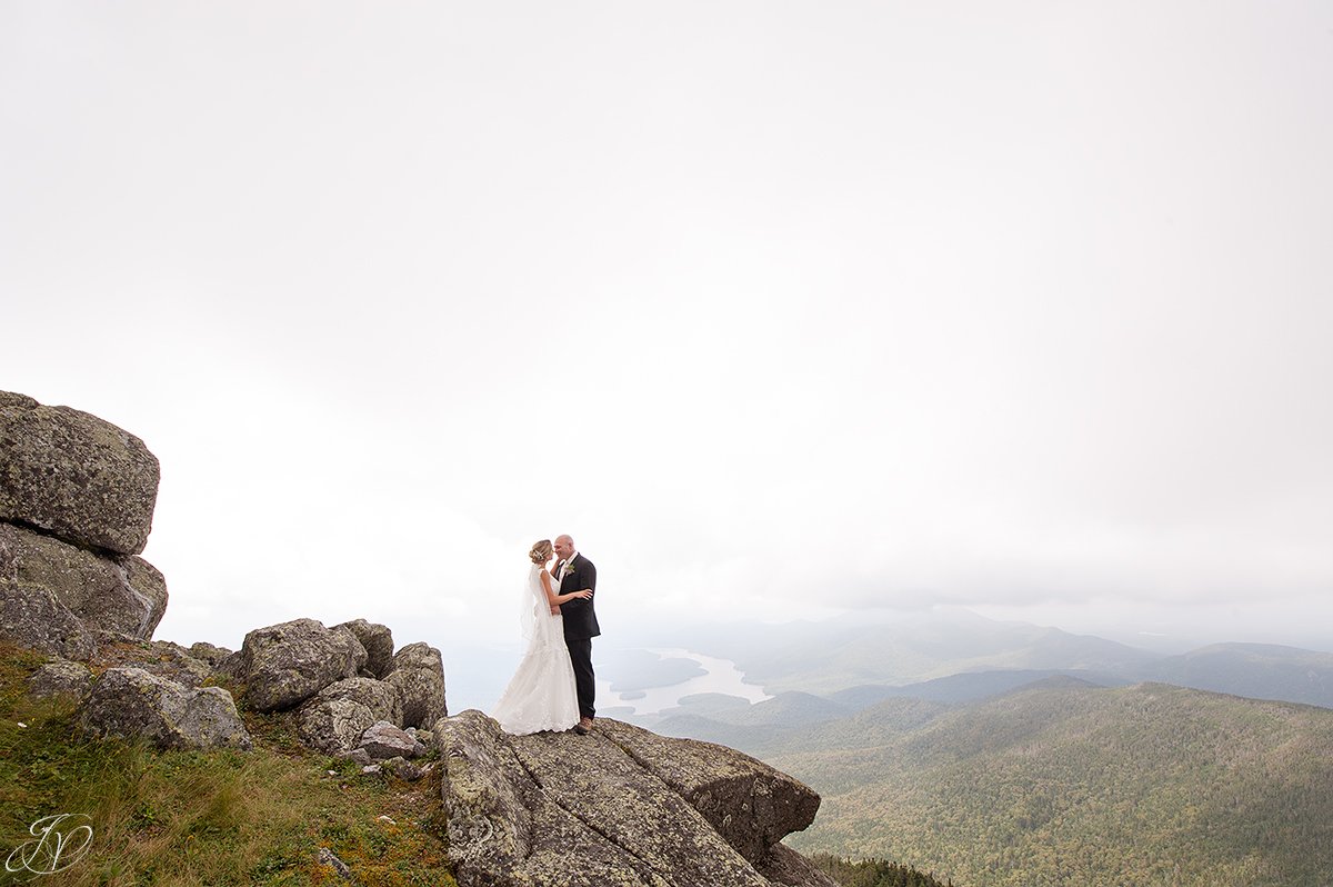 bride and groom whiteface mountain