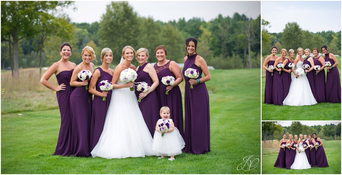 bridal party photo saratoga national purple dresses