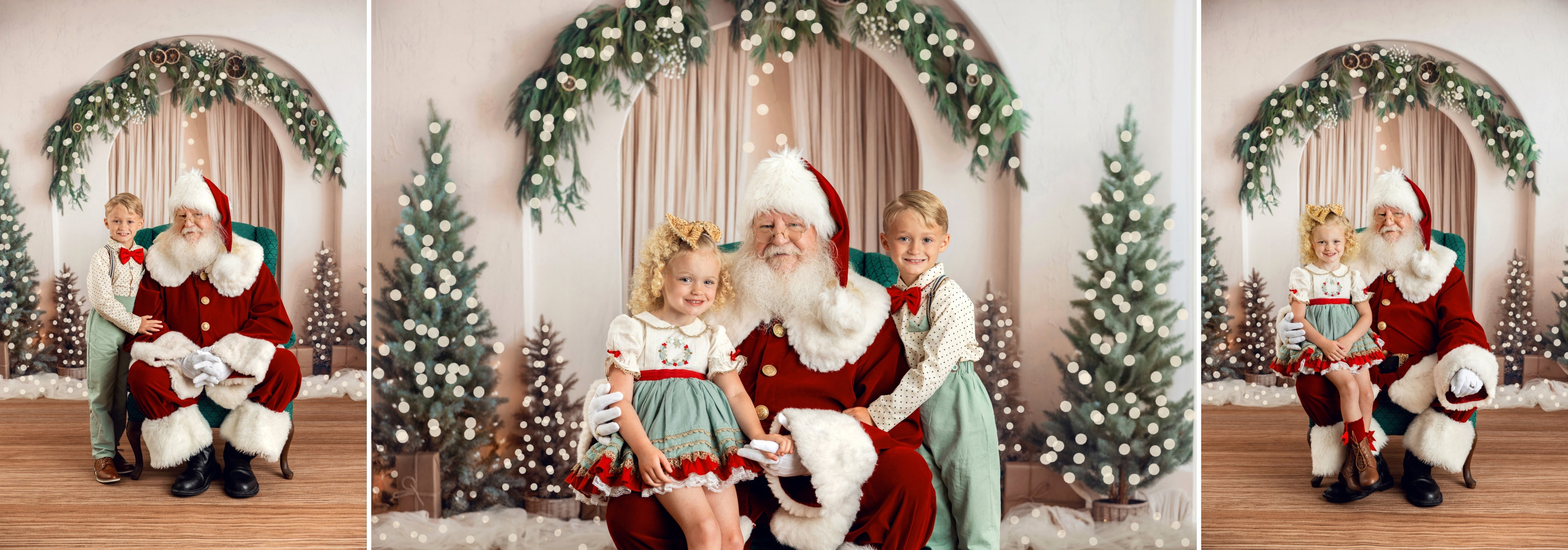winston salem santa with kids in magical setting