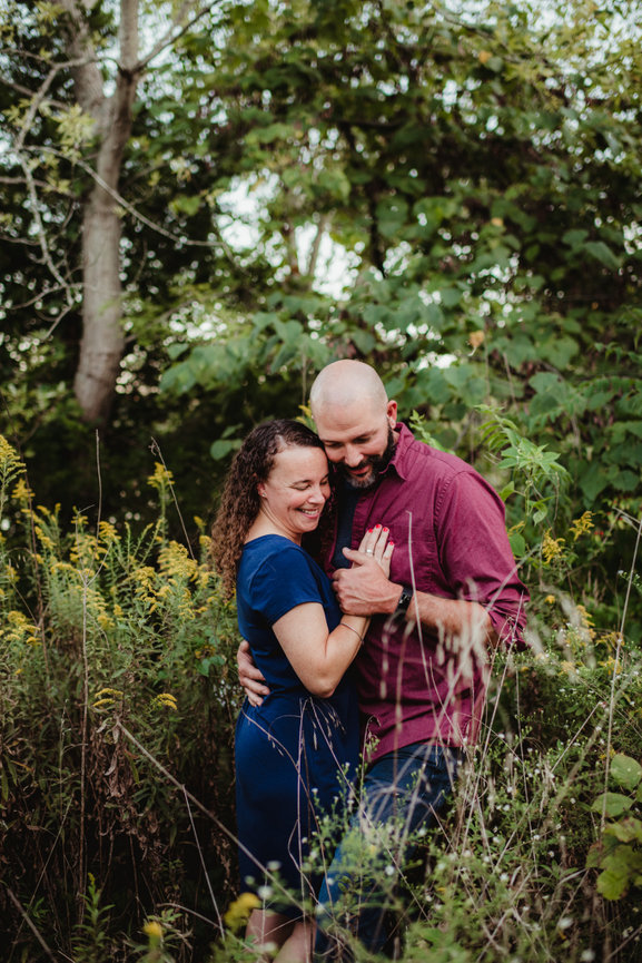 Bam and her husband outdoors