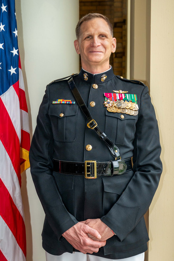 USMC Retirement ceremony photography by Laura Hatcher Photography