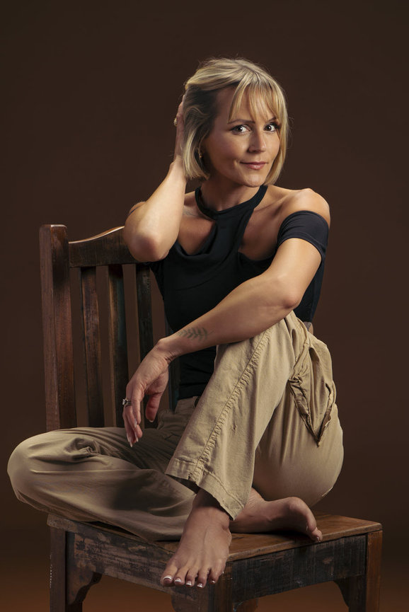 woman on chair portrait