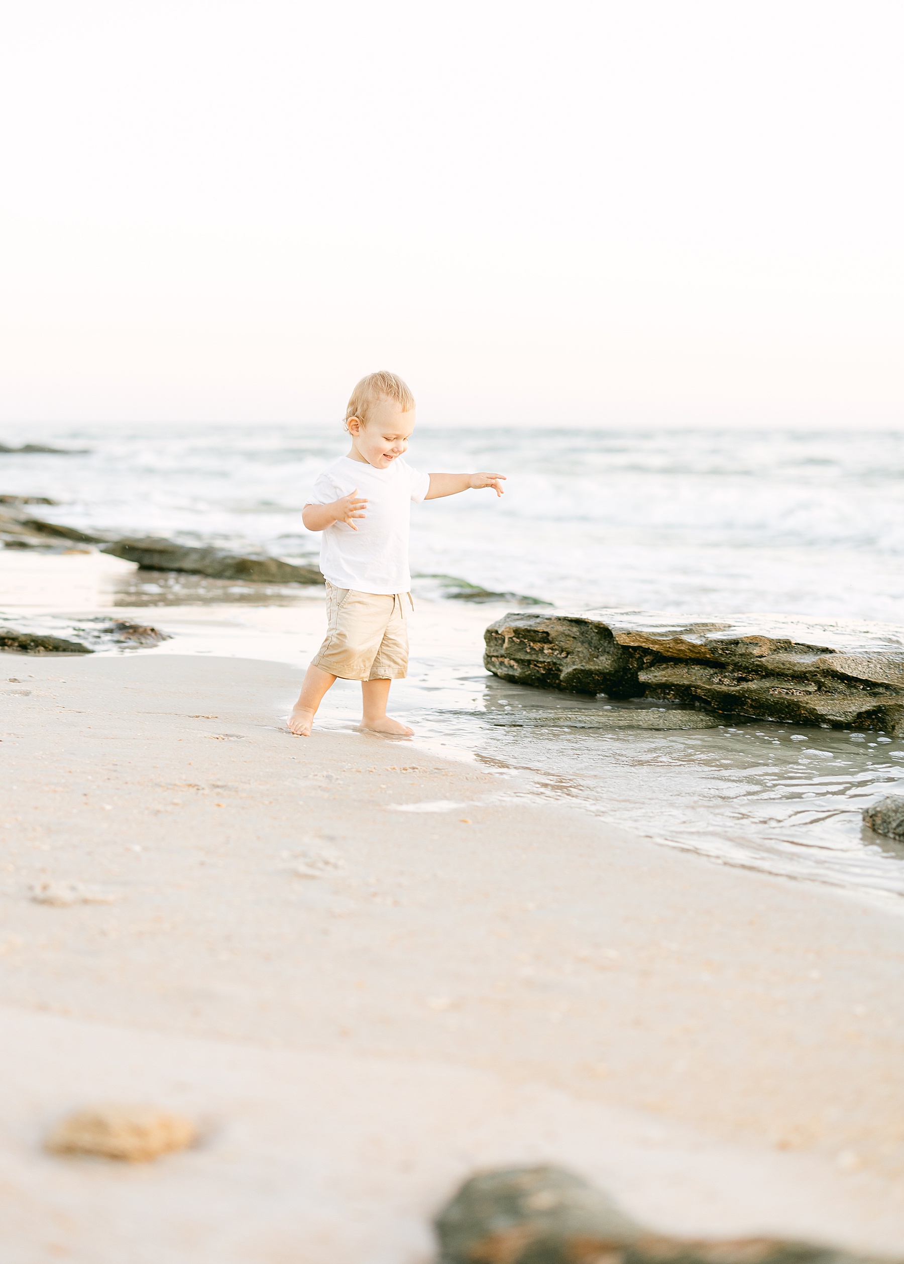 family beach sunrise photos in St. Augustine Florida