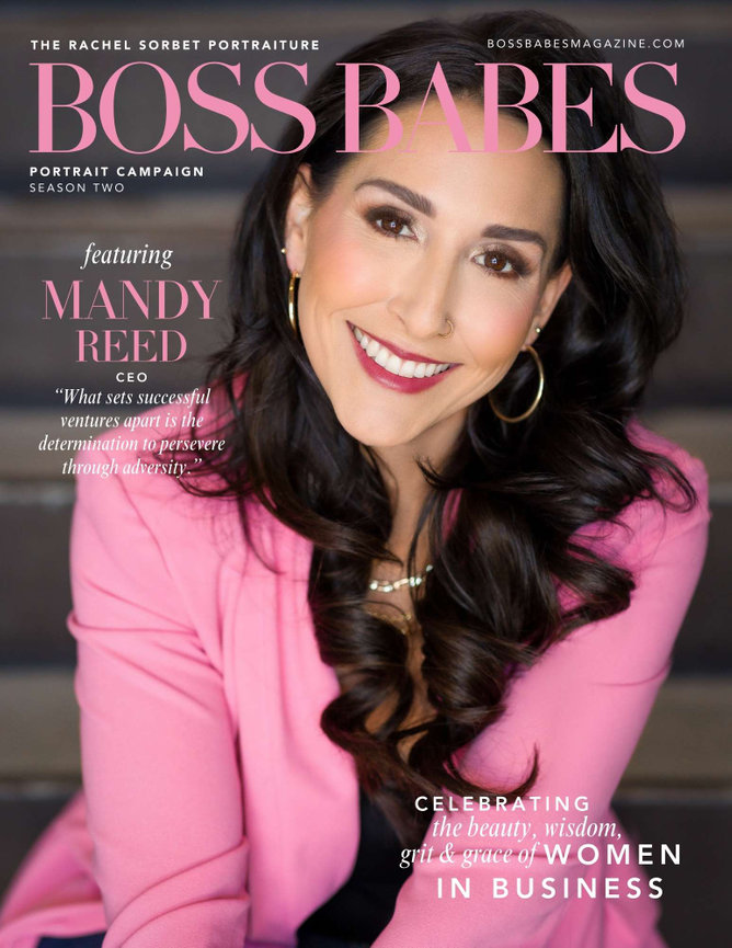 Mandy Reed on the cover of Boss Babes Magazine