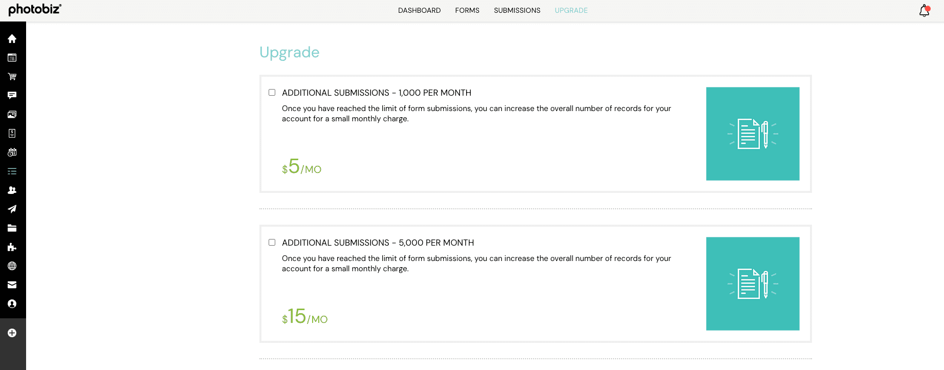 Add Additional Form Submissions | PhotoBiz Knowledge Base