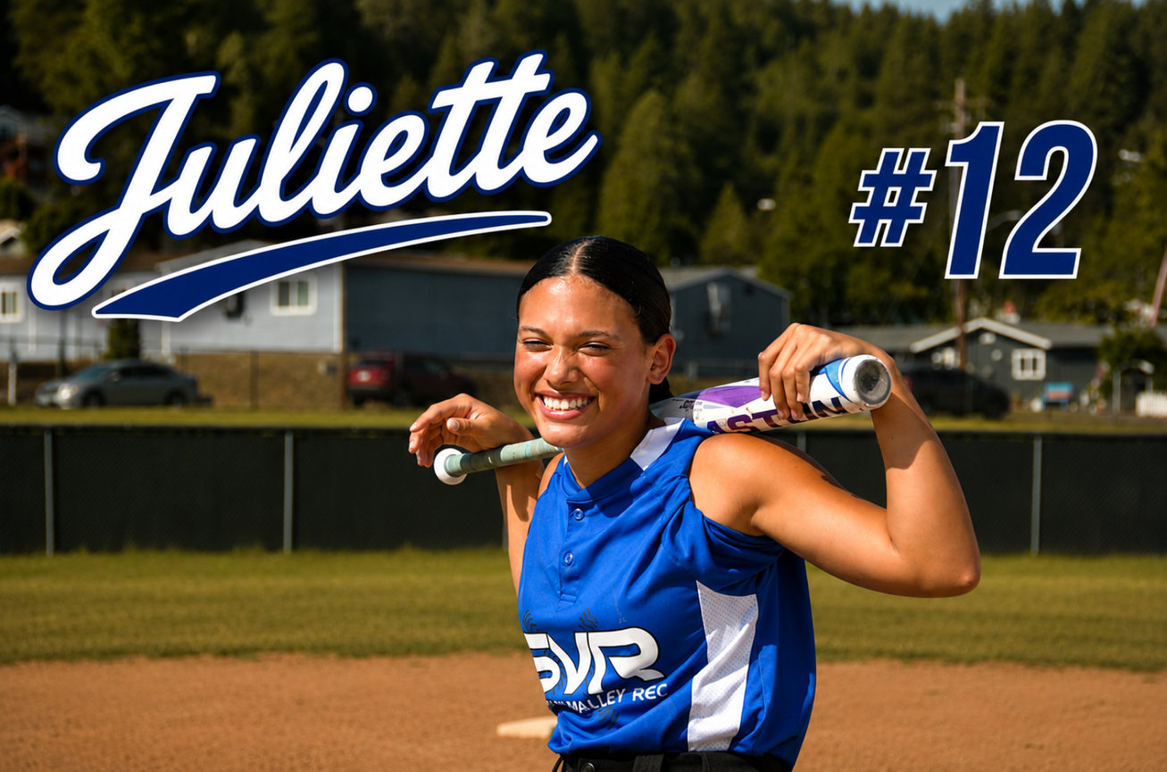 Juliette softball player portrait wearing jersey number 12