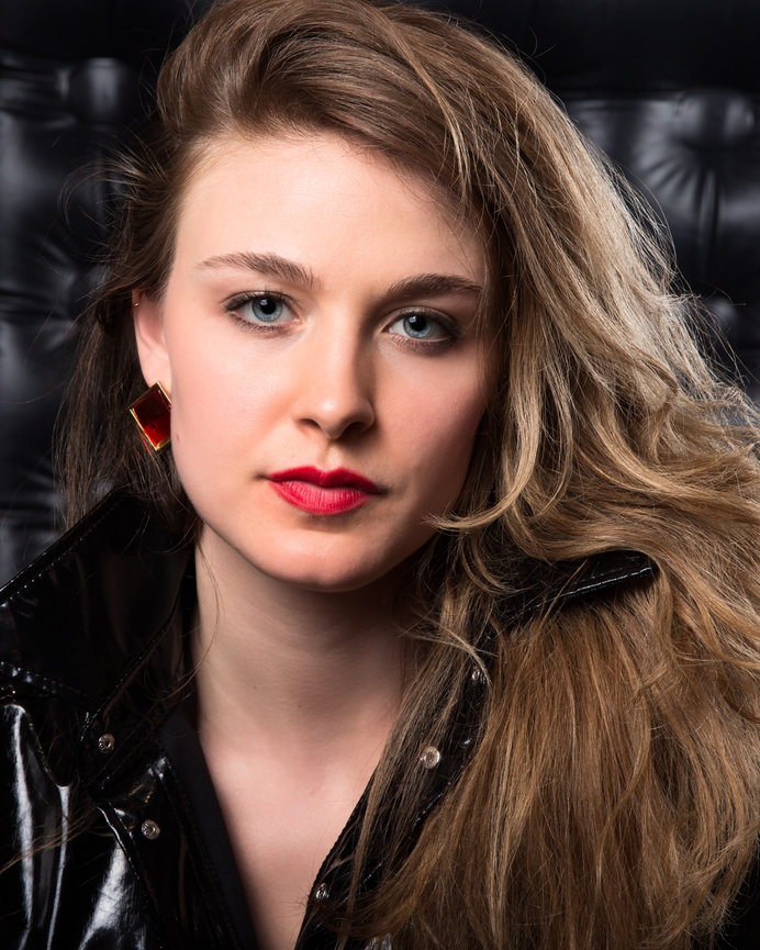 Vibrant female actor headshot with a unique look in Sarasota Florida