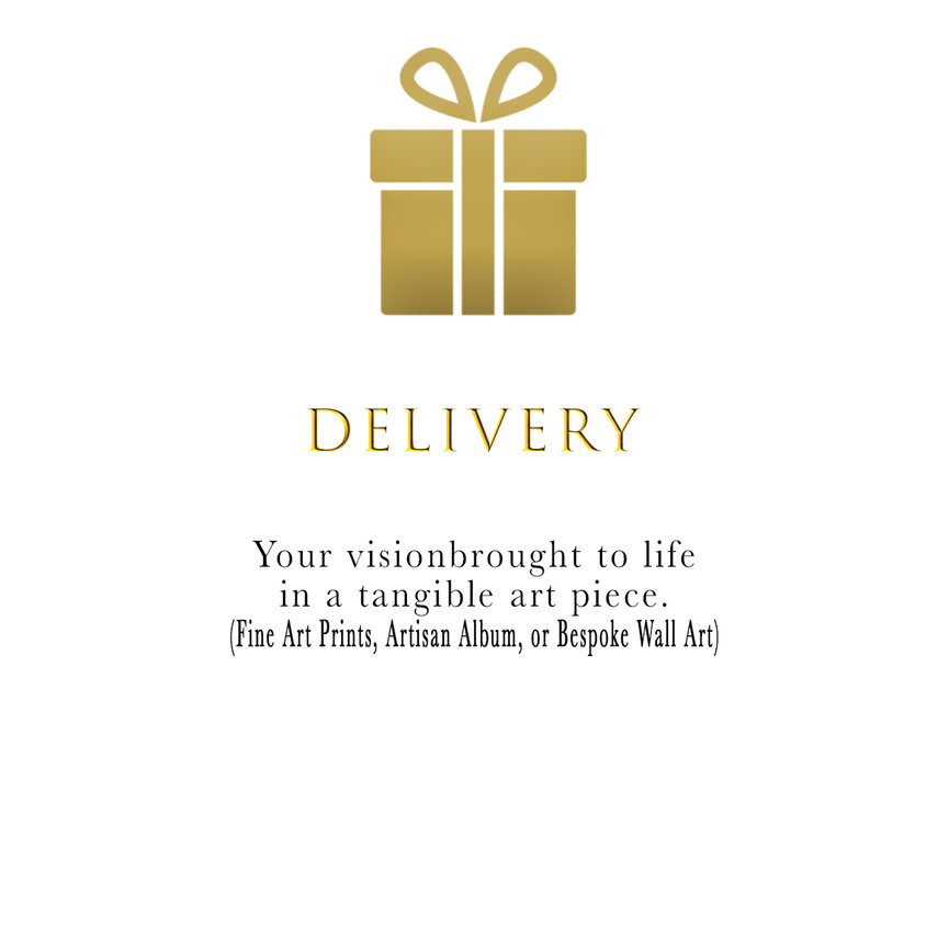 Delivery of personalized wall art from Jami Scull Photography in Fort Worth.