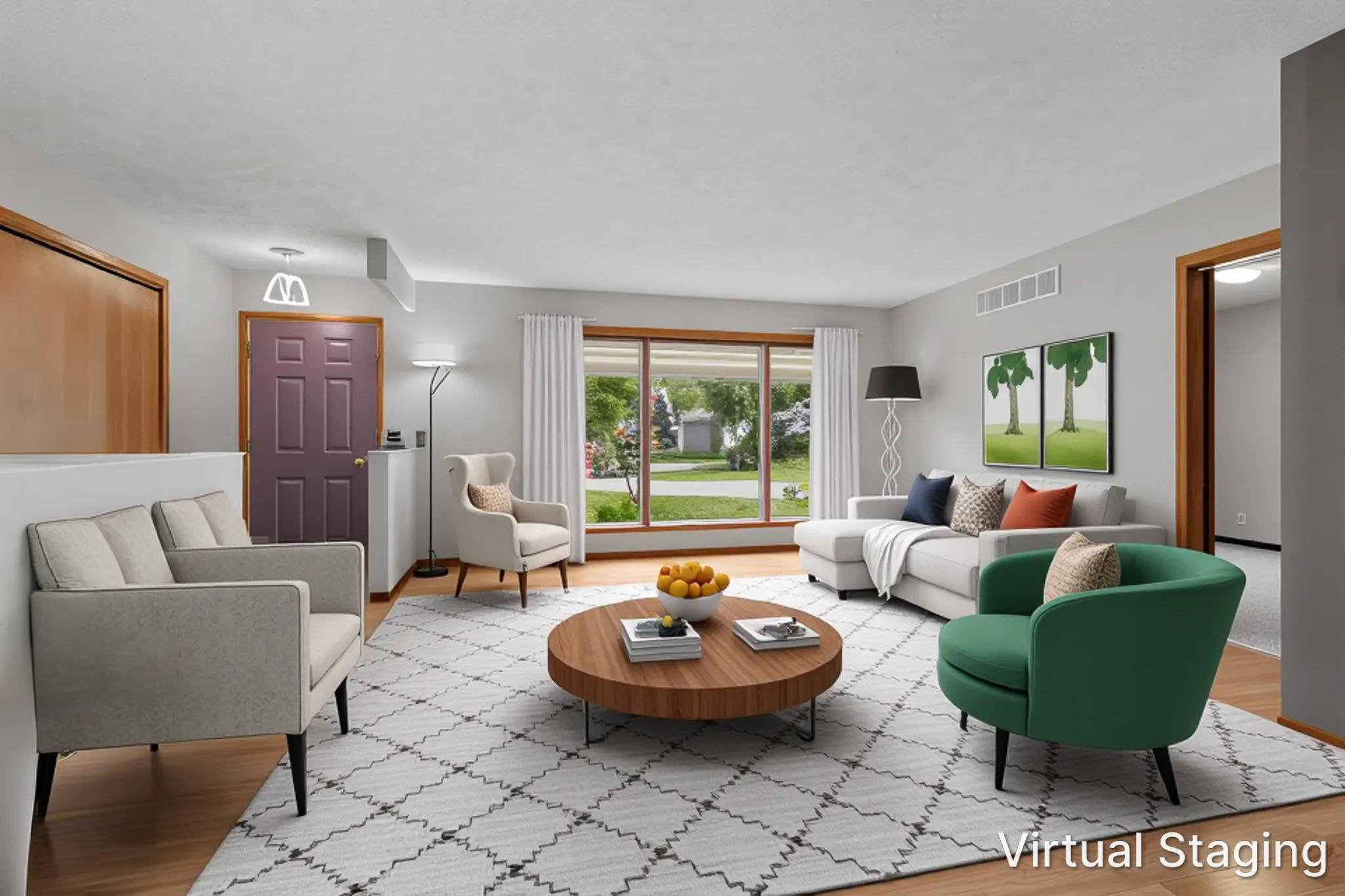 Virtually staged living room
