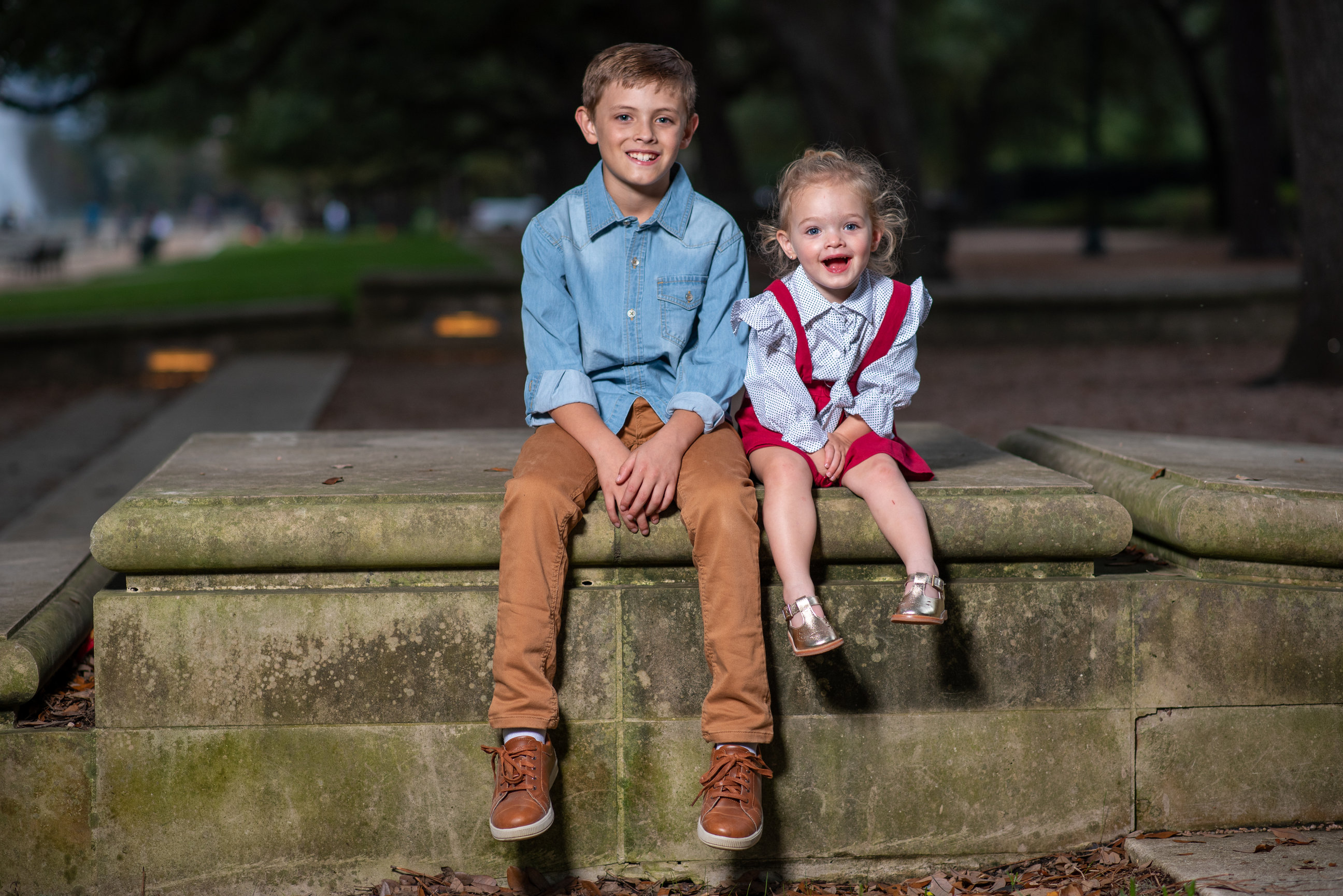 Children portrait in Hermann Park