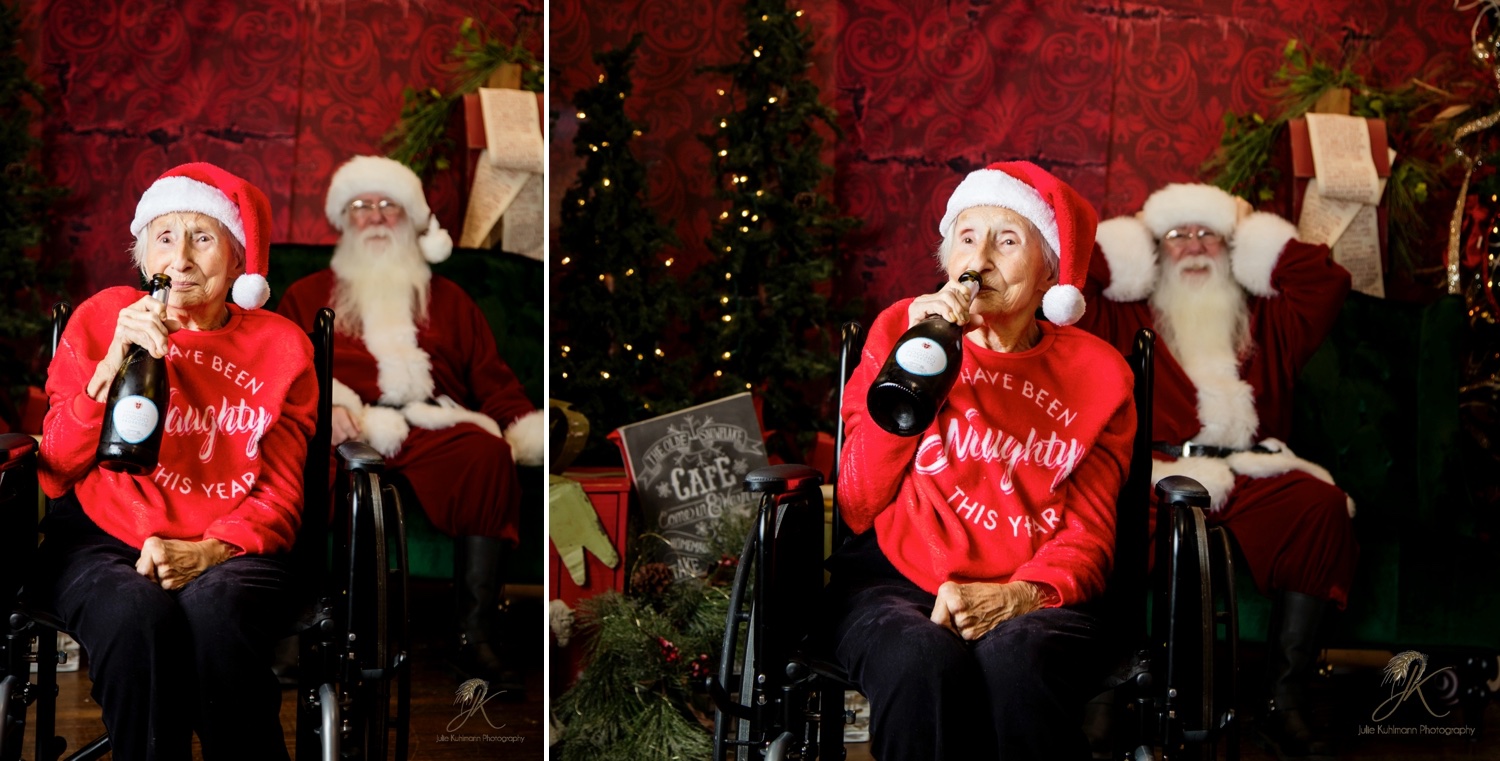 Grandma and Santa